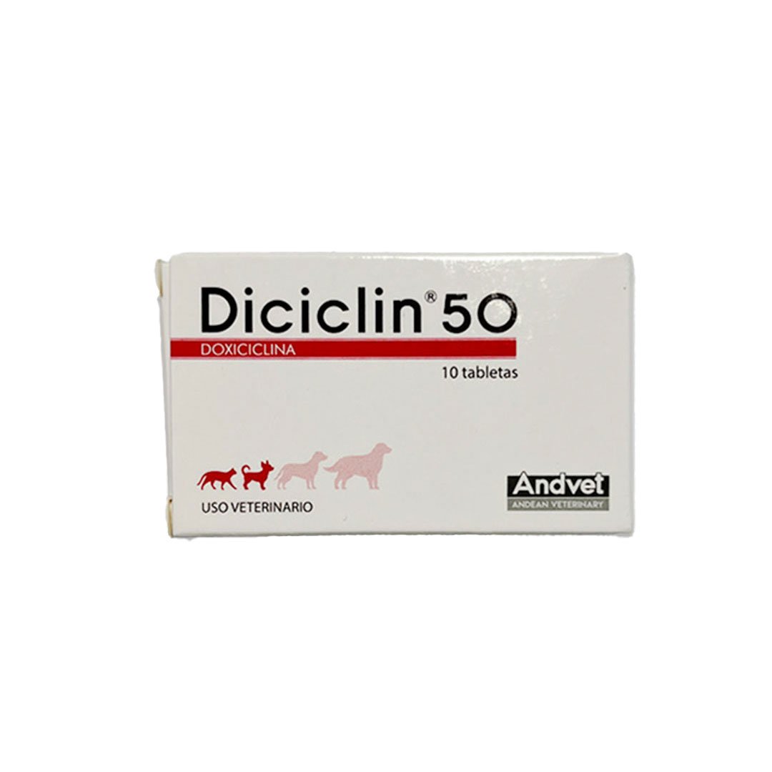 DICICLIN PERROS Y GATOS 10 TABLETAS
